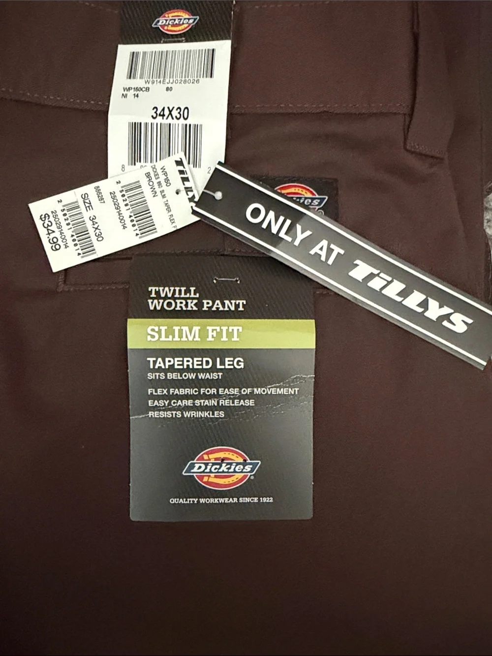 Dickies Men’s Flex Chinos - Dark Brown